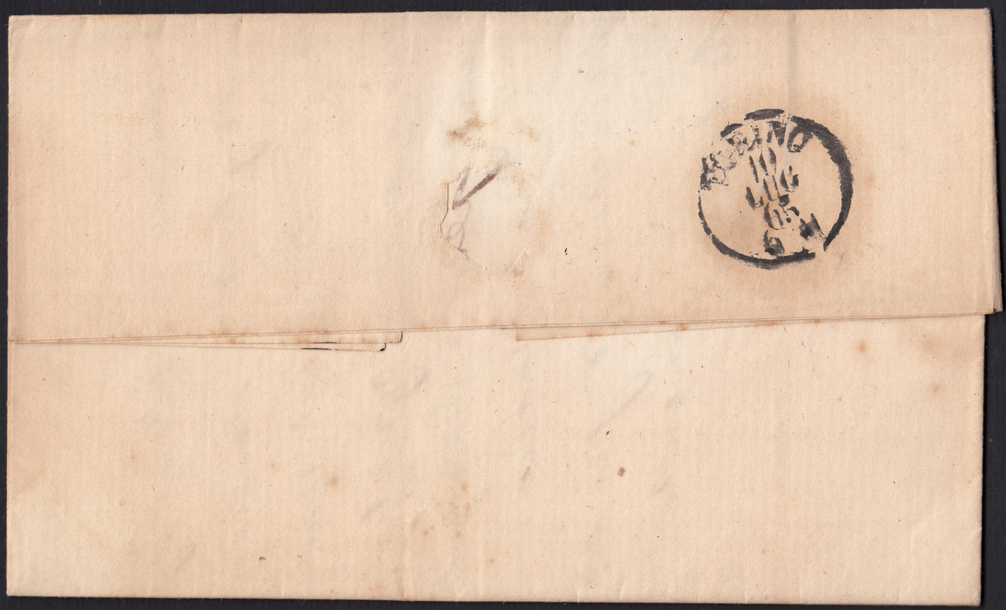 CG143 - 1865 - Lettera spedita da Intra per Torino 9/7/65 affrancata con c. 20 su 15 azzurro del II tipo (24)