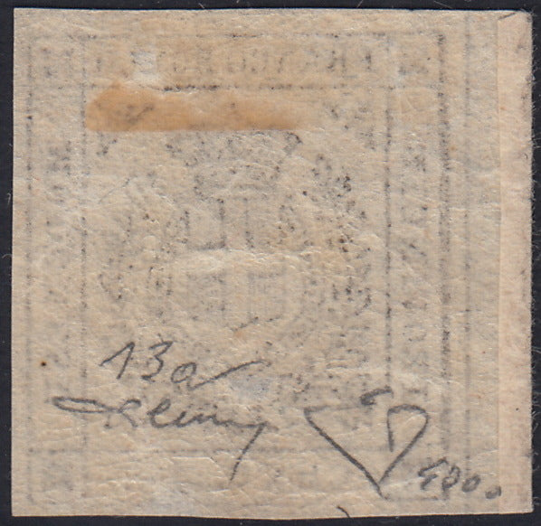 CG181 - 1859 - Scudo di Savoia sormontato da corona reale, c. 15 bruno scuro nuovo con gomma originale (13a)