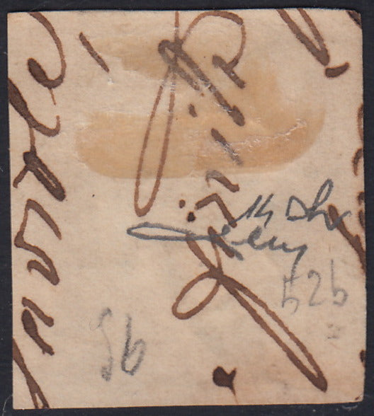 CG183 - 1862 - IV emissione c. 10 arancio rossastro II tavola usato (14Dh)