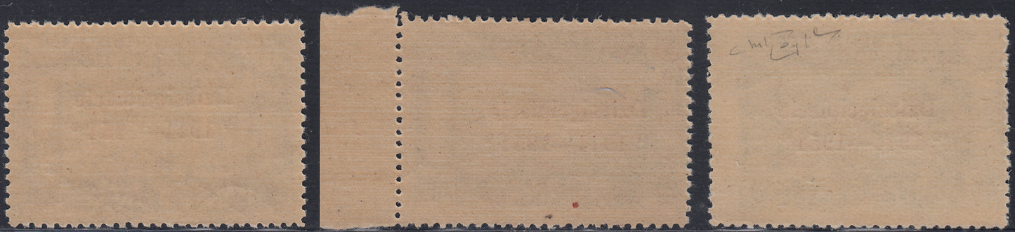 CP229 - 1954 - Governo Polacco di Londra, vittorie polacche in Italia serie di tre valori con soprastampa vermiglio nuova gomma integra (7/9)