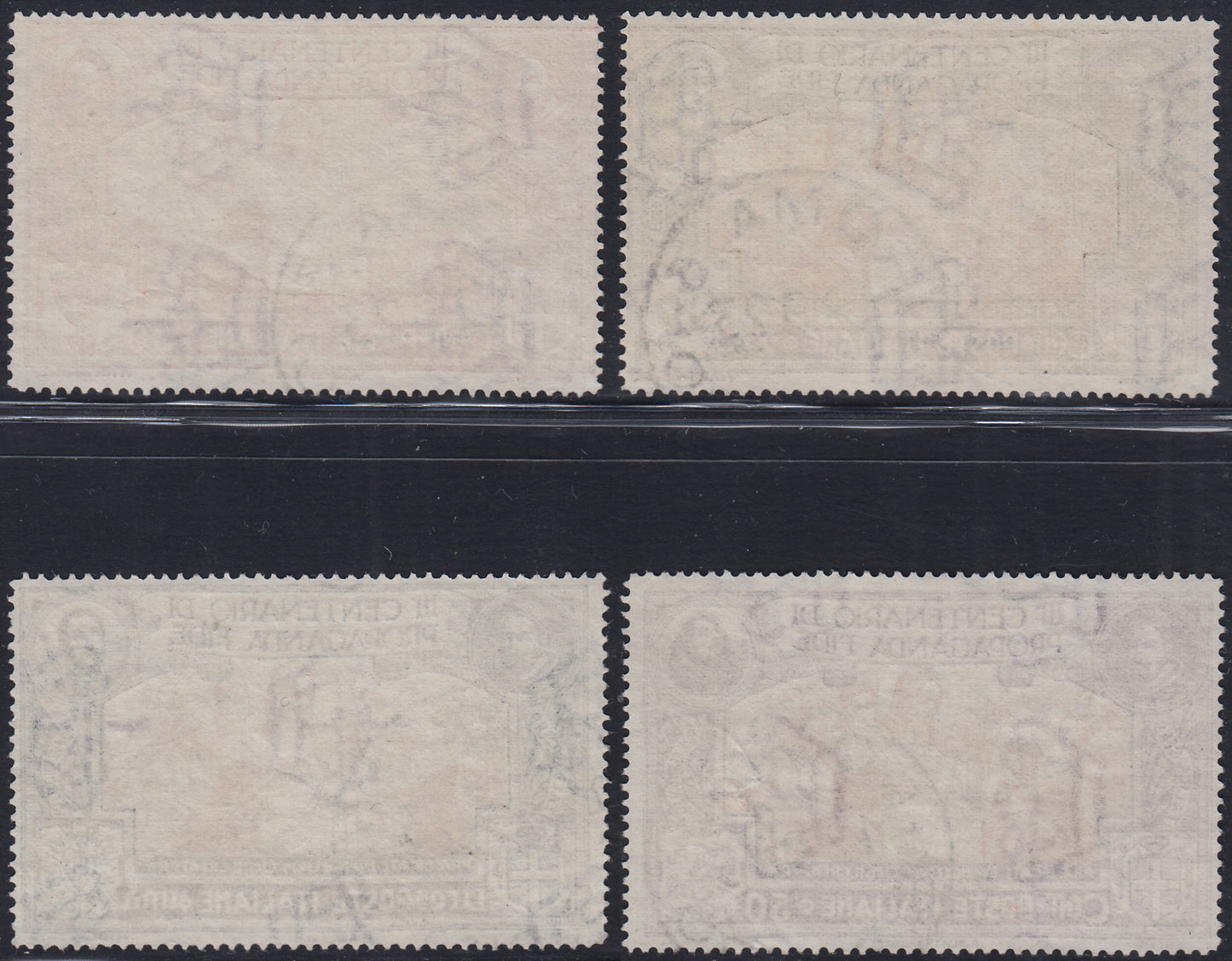 VEII67 - 1923 - 3° centenario della Congregazione di Propaganda Fide, serie completa usata con annulli originali, guori validità postale. (131/134).