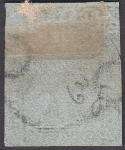 EC16_423 - 1851 - Leone di Marzocco, 4 crazie verde su carta grigia e filigrana corona usato (6)