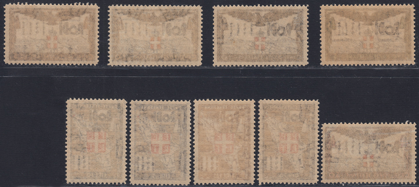 Egeo27 - 1932 - Egeo, twentieth anniversary of the occupation and tenth anniversary of the fascist revolution, series of 10 new values with intact rubber, spectacular! (65/64)