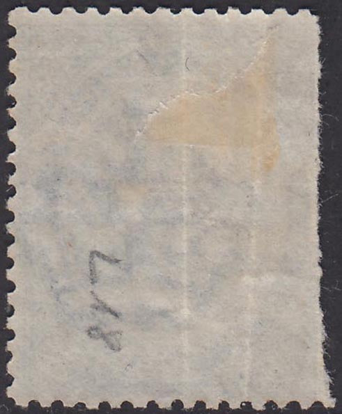 PV1976 - 1862 - Perforated issue c. 10 orange bistro used on small fragment (1g).