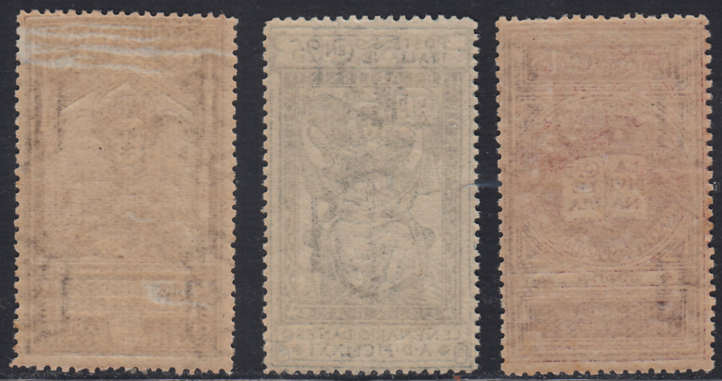 RN197 - 1921 - 6° centenario della morte di Dante Alighieri serie completa di tre esemplari nuova integra. (116/118).