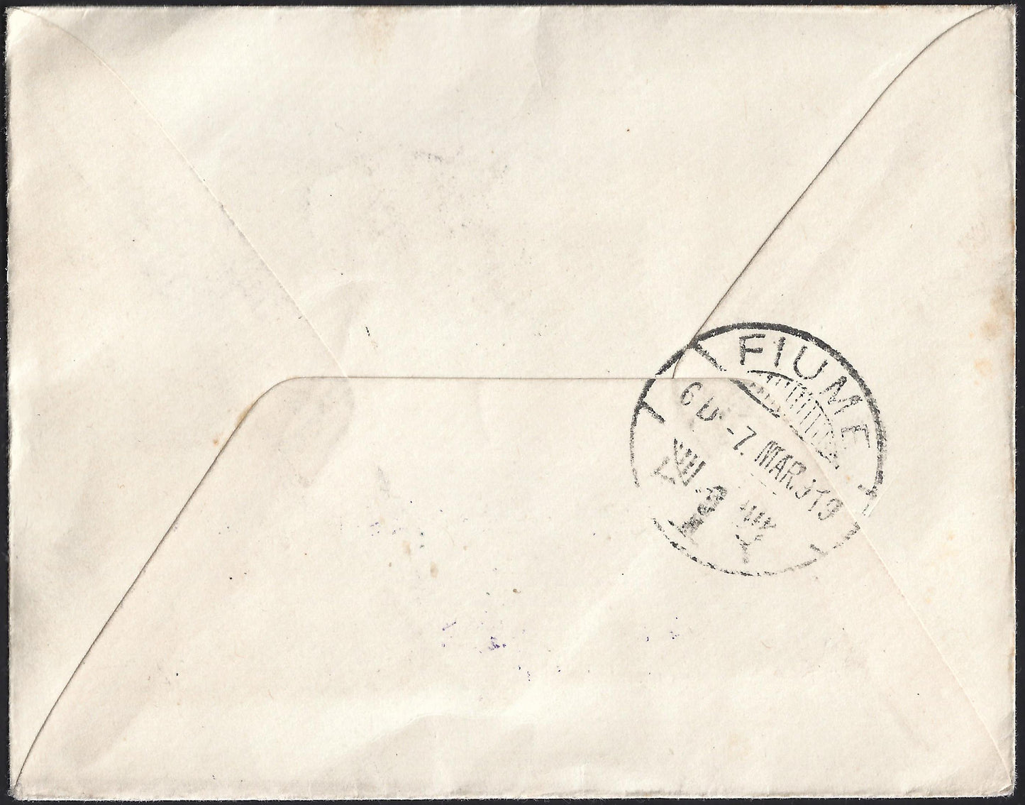 F202 - 1918 - Letter stamped with Hungarians overprinted by reaper machine 25f. light blue + Zita 20 dark brown fillers (11 + 25)