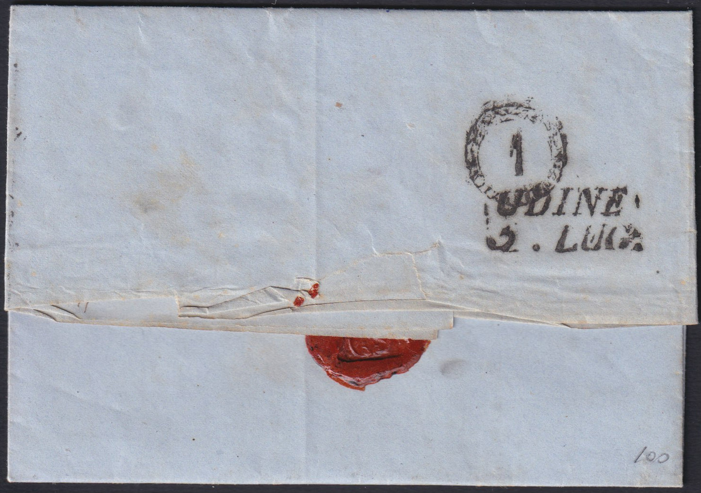 F8_3 - 1862 - Lettera spedita da Venezia per Udine 4/7/62 affrancata con 10 soldi bruno II emissione II tipo (31)