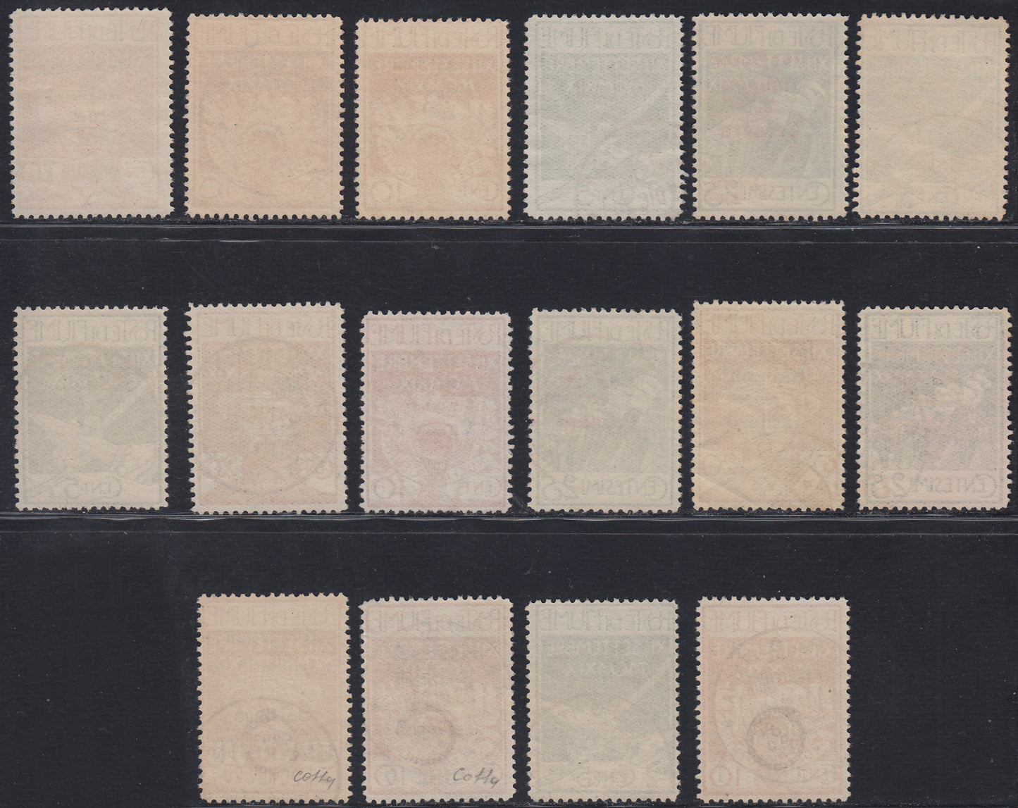 Fiume463 - 1920 - Legionaries of Fiume with overprint Italian Regency of Carnaro complete series used (131/146)