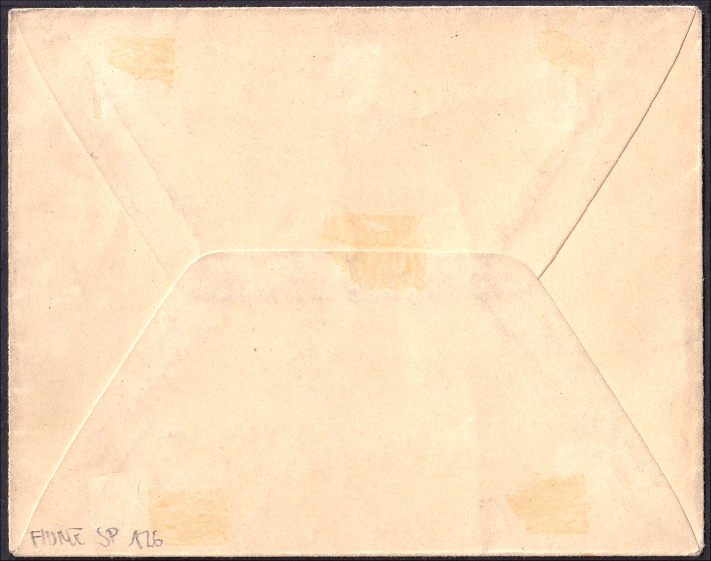 FiumeSP126 - 1918 - Lettera affrancata con segnatasse di Ungheria 6 filler con soprastampa a macchina FIUME fortemente spostata in alto e ulteriore soprastampa "Franco 45" a mano (29e)