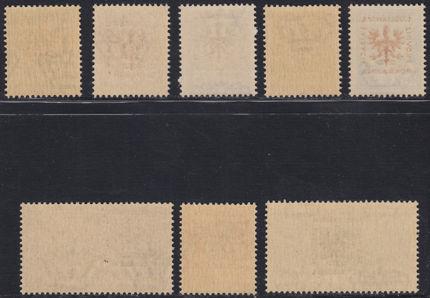 LubT13 - German occupation of Ljubljana, Air Mail series of 8 values new intact (A1/8)