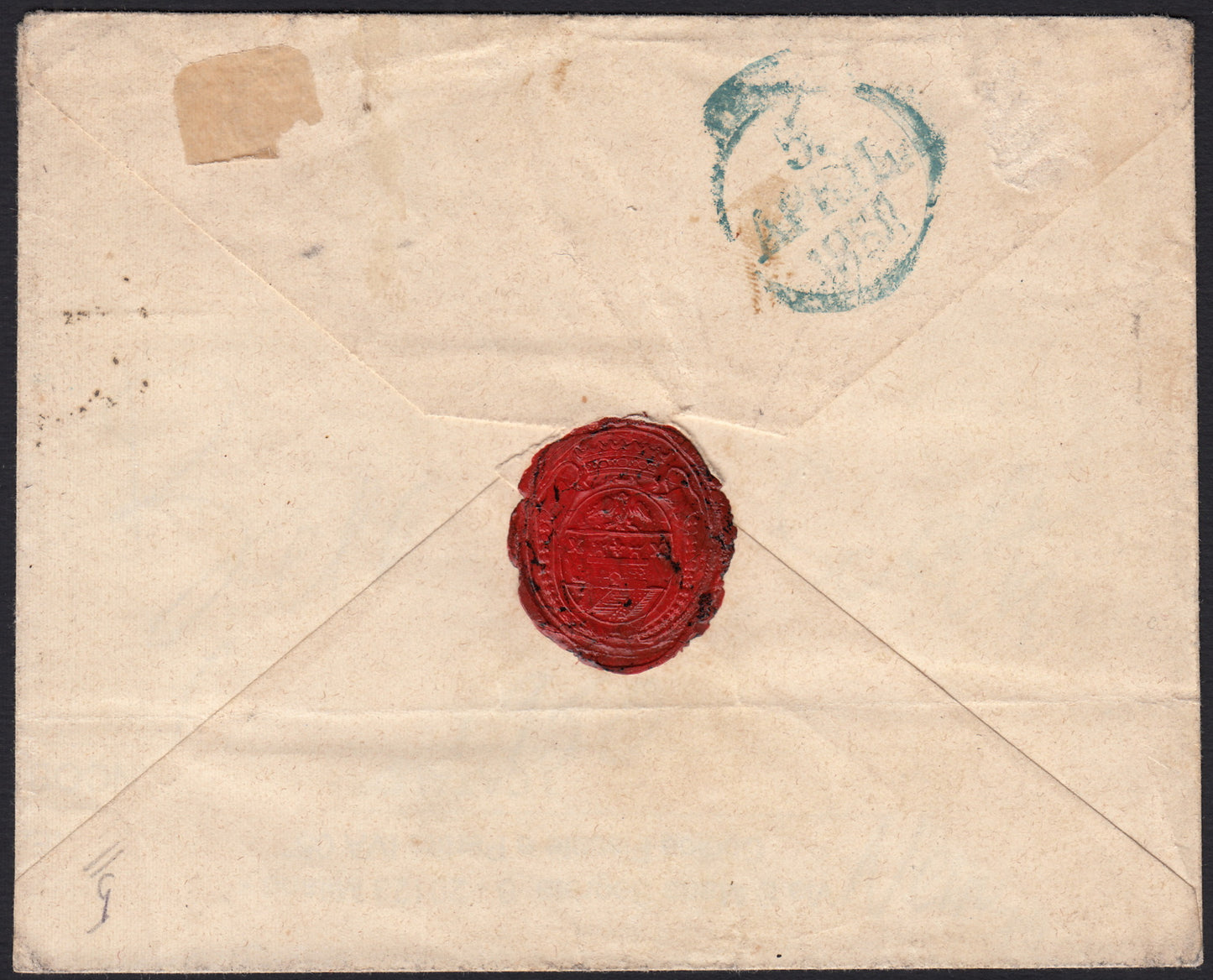 ND99 - 1852 - Ducato di Parma, I emissione c. 5 giallo +c. 10 bianco da Piacenza per Modena (1+2)