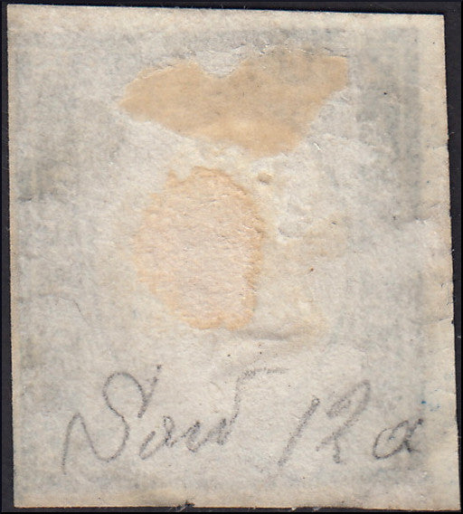 PA200 1859 - Sardegna IV emissione c. 20 indaco oltremare I tavola usato Pont S. Martin (15Bb, p.ti 8).