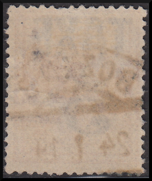 PPP650 - 1918 - Trentino Alto Adige, ufficio di Bolzano 3, francobollo d'Italia da c. 2 rosso bruno con soprastampa orizzontale TAXE in nero e cifra orizzontale, usato (BZ3/75)