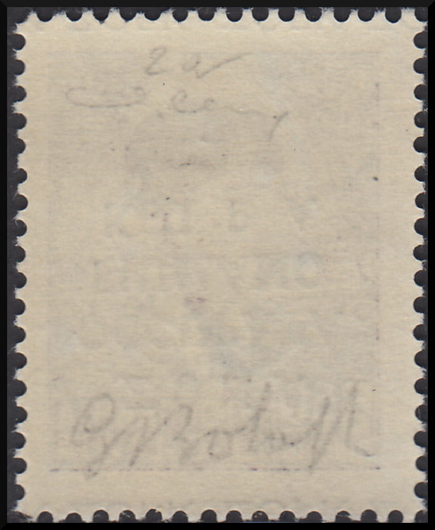 PPP804 - 1941 - Francobolli di Jugoslavia con soprastampa "Zona Occupata Fiumano-Kupa" capovolta, 5.50d. bruno lilla nuovo con gomma integra (8a)