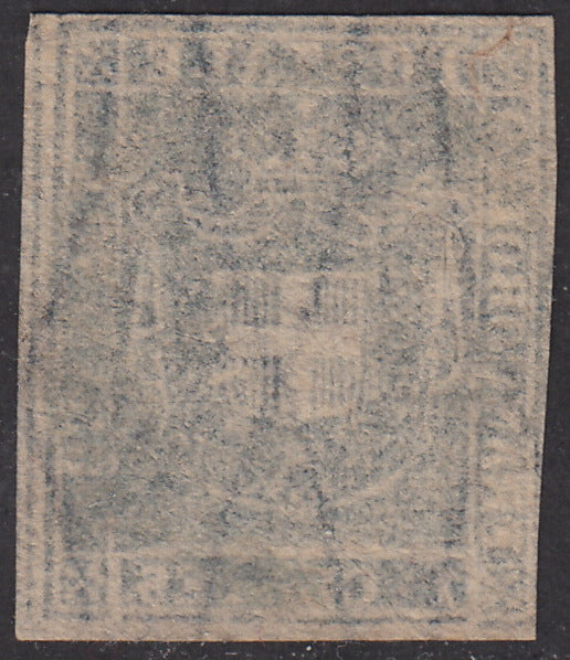 PV1796 - 1860 - Shield of Savoy surmounted by Royal Crown, c. 1 used brown violet. (17)