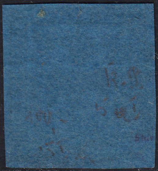 PV60_457 - 1852 - Aquila estense, emissione con punto dopo la cifra, c. 40 azzurro scuro usato (10)