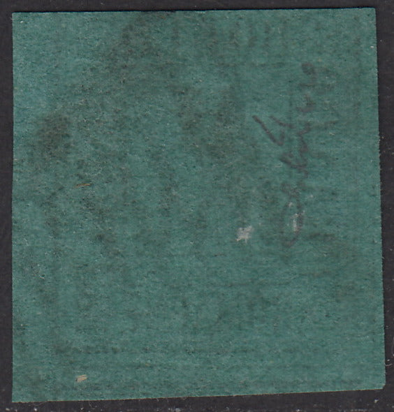 ROM23 - 1859 - Cifra in un rettangolo 3 baj verde scuro usato con annullo originale (4)