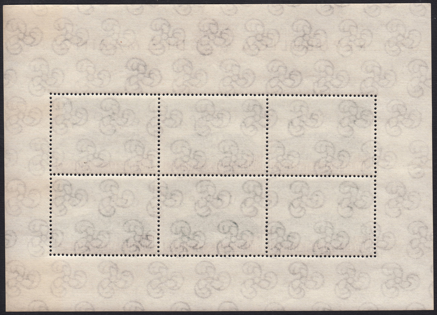 SM56 - 1961 - EUROPA UNITA, L. 500 verde e bruno foglietto di sei esemplari nuovo con gomma integra (568, F23)