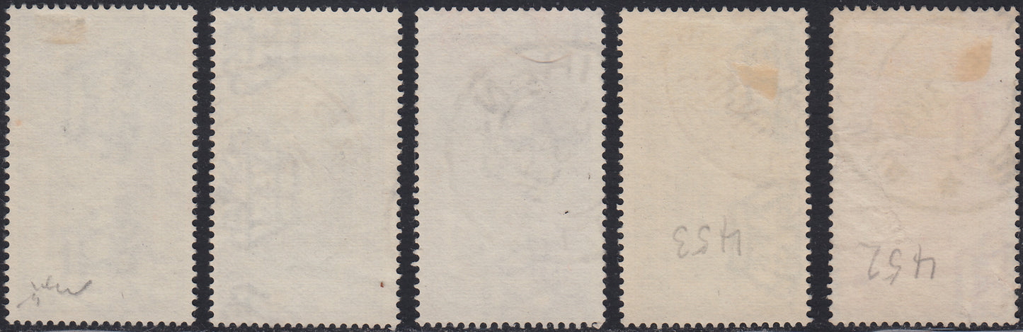 UT333 - 1933 Anno Santo, serie di 5 valori usati con annulli originali (345/349)