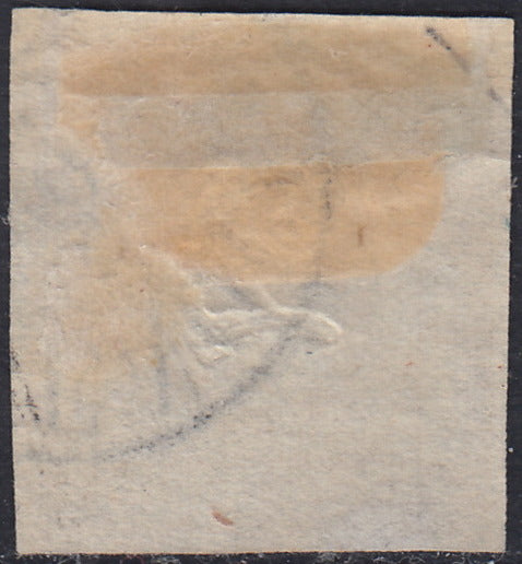 UT454 - 1862 - Francobollo per le stampe, c. 2 bistro usato a Genova (10)