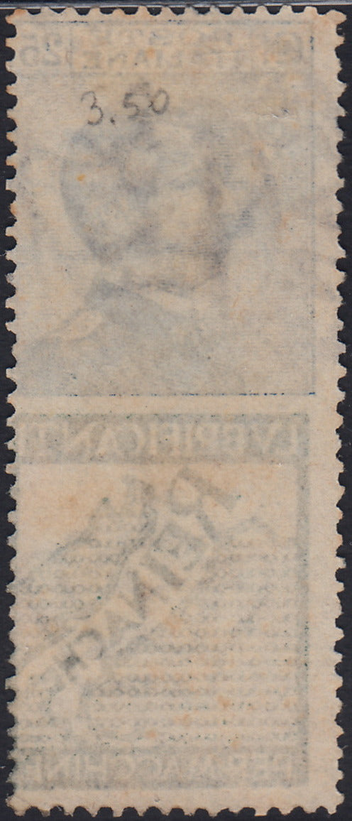 Kingdom of Italy, advertising issues, c. 25 light blue and brown "Piperno" new with intact rubber (6)