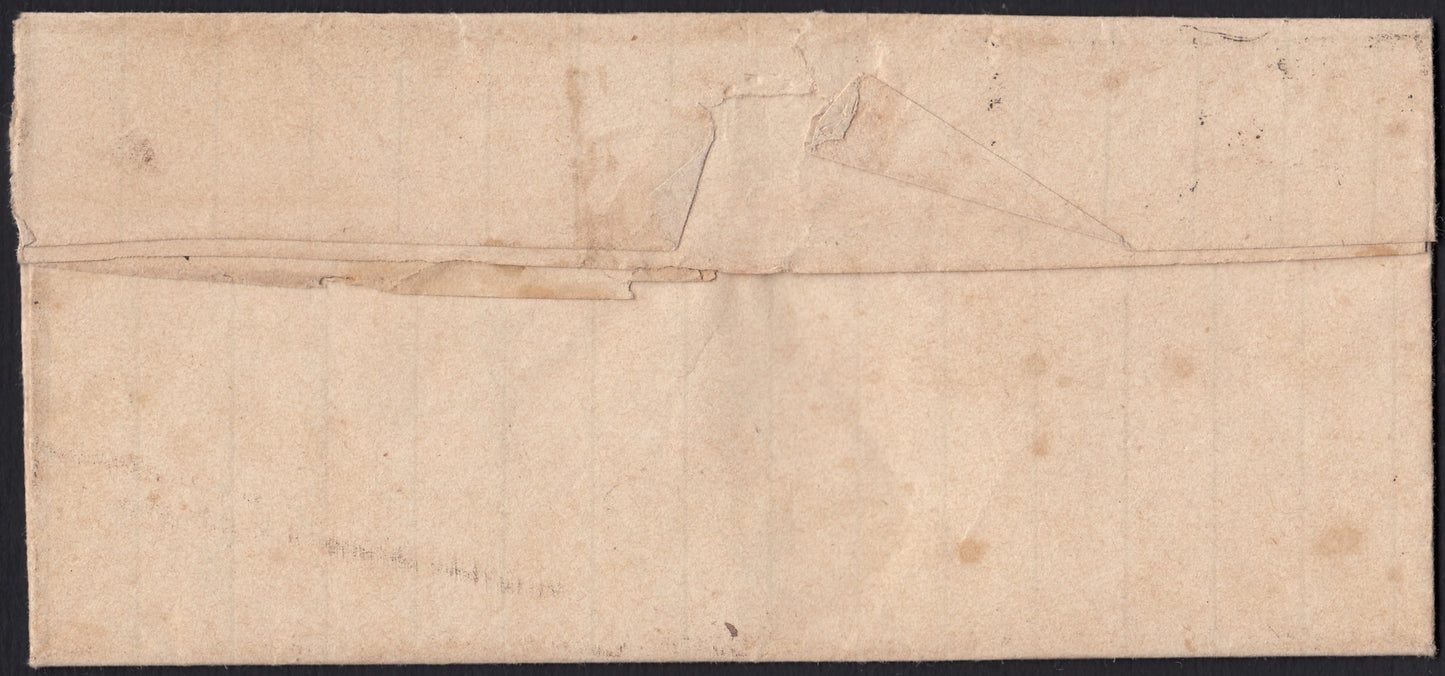 VEII_319 - 1870 - Lettera da Giarre per Messina 10/3/70 non affrancata e tassata per 30 centesimi a destino con segnatasse n. 7 c. 30 ocra e carminio