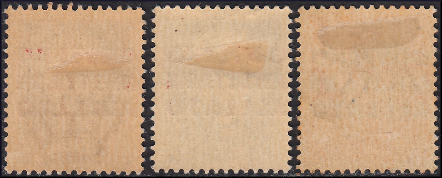 Occupazione Anglo-Americana di Napoli, serie completa di tre valori (10/12) nuova TL