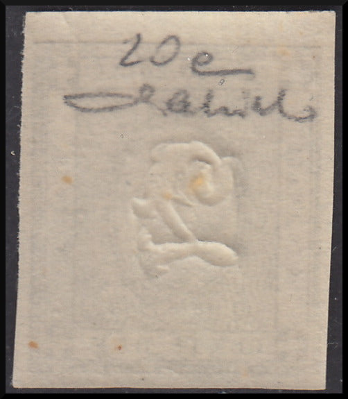 Regno di Sardegna 1861 - Stampati, c. 2 nero intenso nuovo con gomma integra (20e)