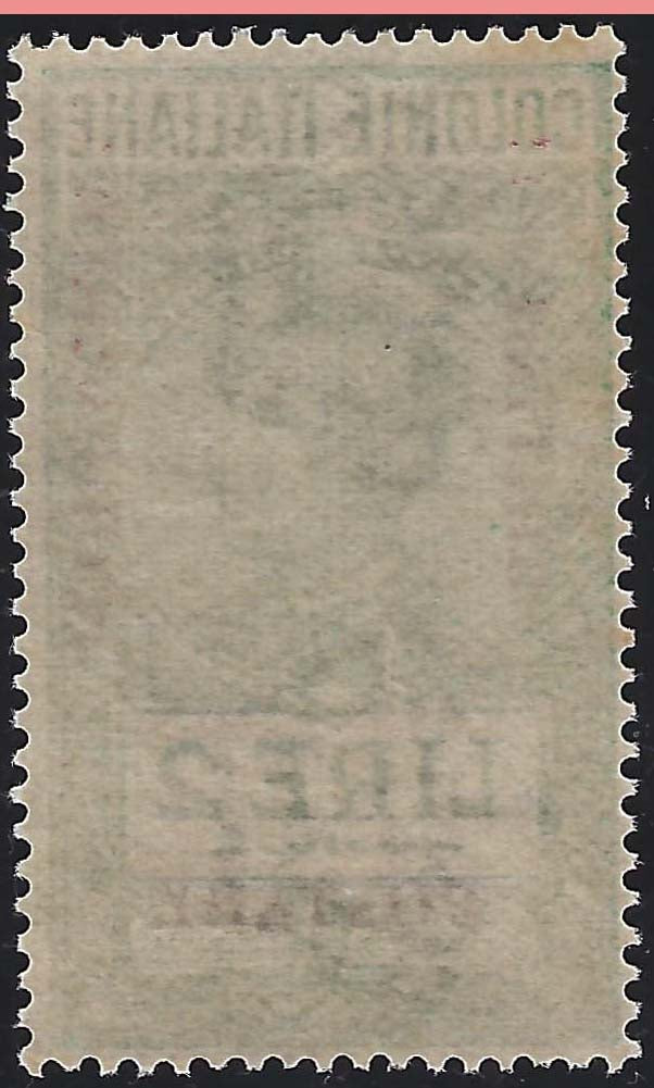 British Occupation, marche da bollo soprastampate, L. 2 verde nuovo gomma integra (11)