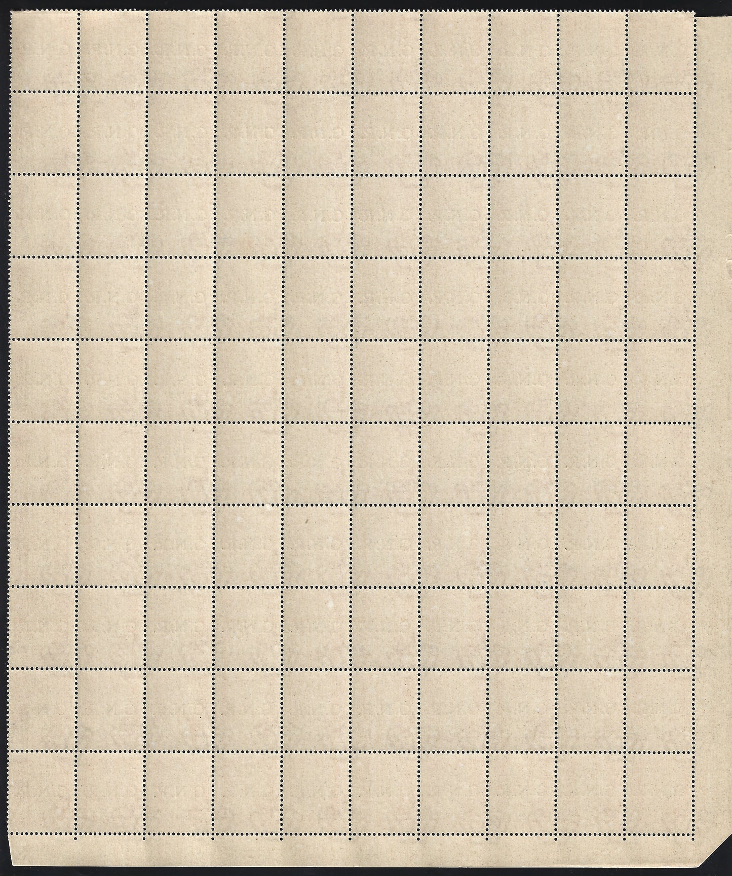 1944 - GNR Verona L. 1,75 arancio foglio completo di 100 esemplari nuovo con piena gomma integra. (481).