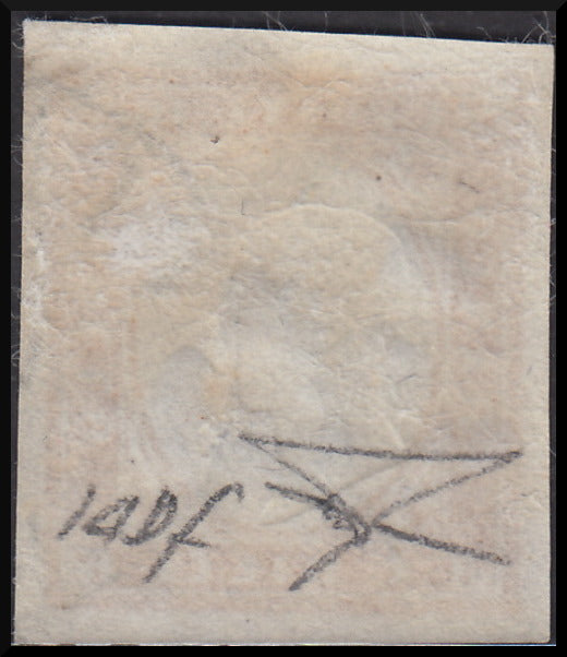 1862 - Sardinia IV issue c. 10 orange bistro II table used (14Df)