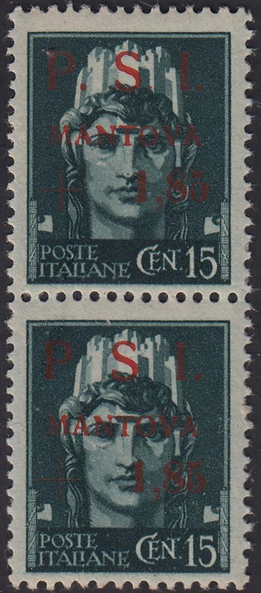 Monuments destroyed, c.10 brown with overprint "CLN / PATRIOTI / VALLE / BORMIDA / 1943-45" (8) new intact rubber