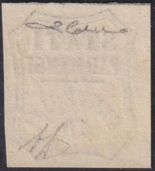 1859 - STATI PARMENSI e valore in un ottagono a linee curve, c. 10 bruno nuovo con gomma integra (14).