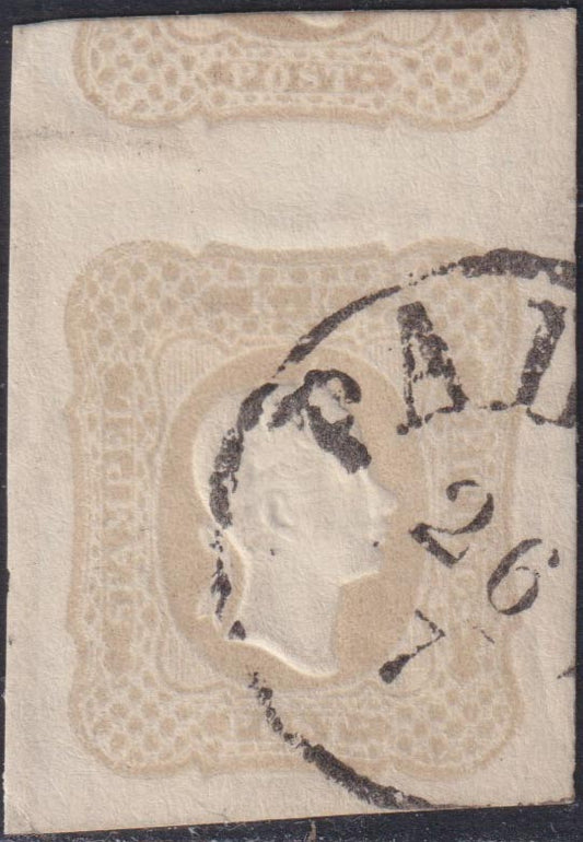 1859 - 1 brown olive grain II table paper of Naples new with original gum (4b) 