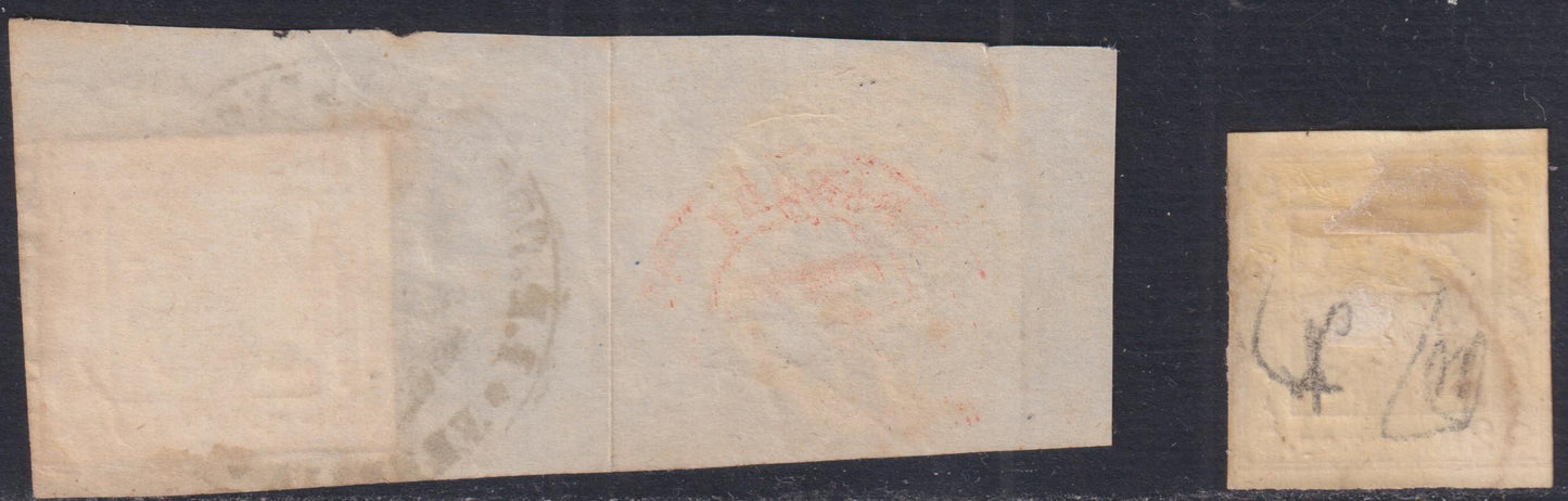 1859 - 1 brown olive grain II table paper of Naples new with original gum (4b) 