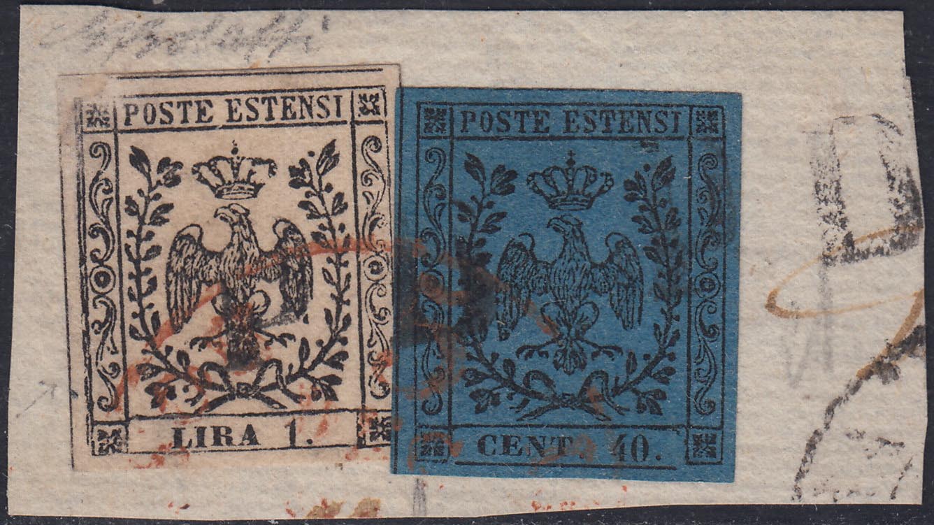 1859 - 1 brown olive grain II table paper of Naples new with original gum (4b) 