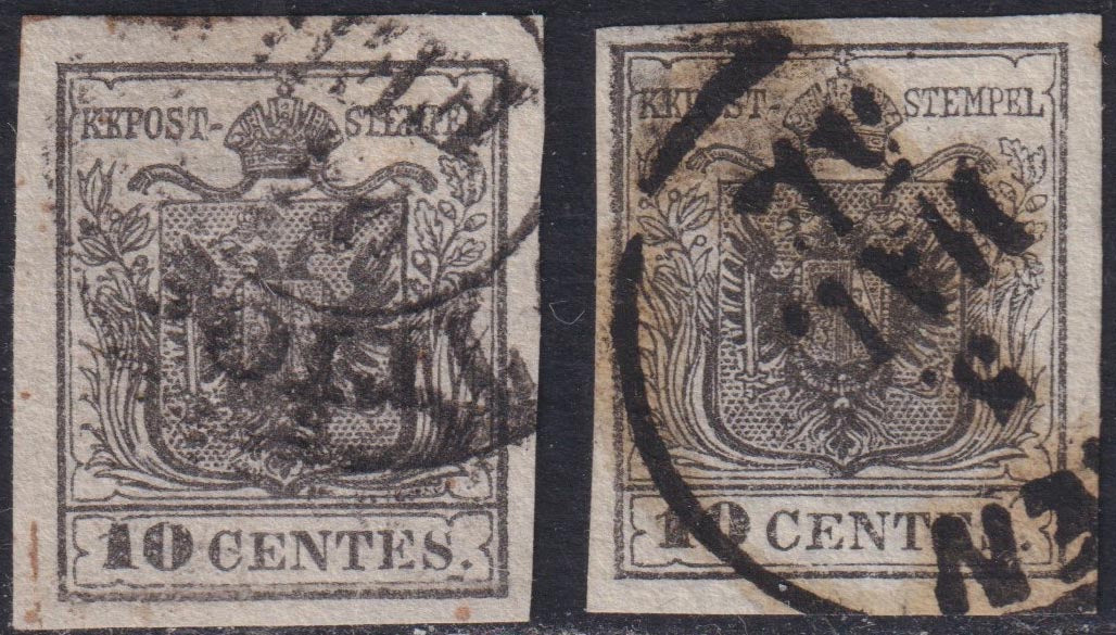 1859 - 1 brown olive grain II table paper of Naples new with original gum (4b) 