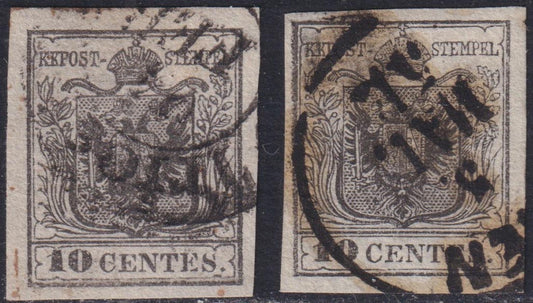 1859 - 1 brown olive grain II table paper of Naples new with original gum (4b) 