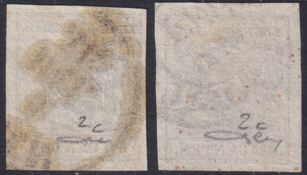 1859 - 1 brown olive grain II table paper of Naples new with original gum (4b) 