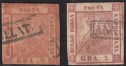 BO22-59 - 1859 - Efigie de Fernando II de Borbón, 1 grano verde oliva grisáceo claro II mesa papel Palermo nuevo con goma original, poco común y de hermosa calidad. (4, posición 28/100). 