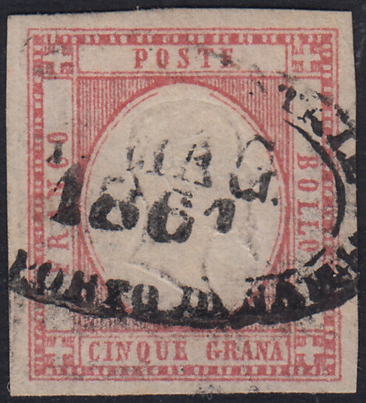 1859 - 1 brown olive grain II table paper of Naples new with original gum (4b) 