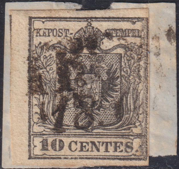 1859 - 1 brown olive grain II table paper of Naples new with original gum (4b) 