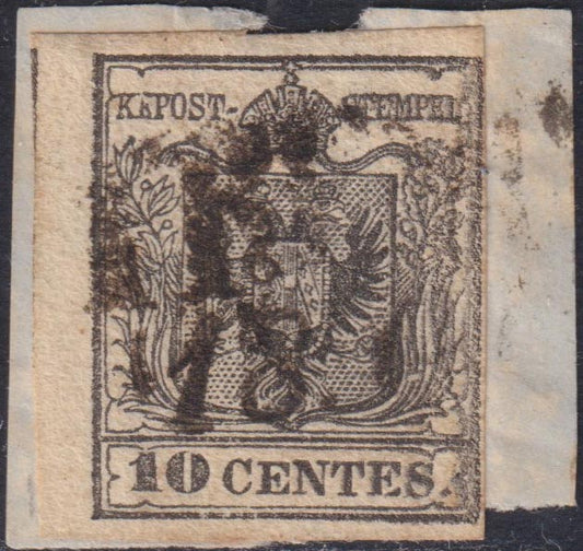 1859 - 1 brown olive grain II table paper of Naples new with original gum (4b) 