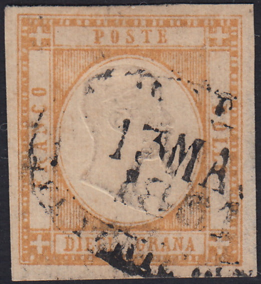 1859 - 1 brown olive grain II table paper of Naples new with original gum (4b) 