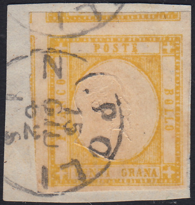 1859 - 1 brown olive grain II table paper of Naples new with original gum (4b) 