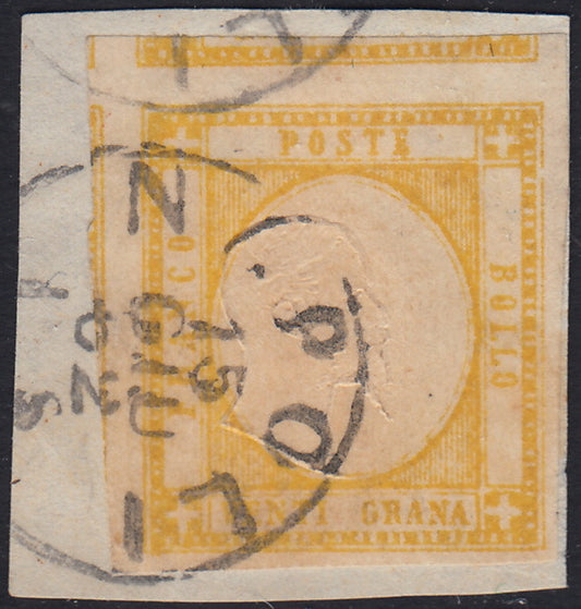 1859 - 1 brown olive grain II table paper of Naples new with original gum (4b) 