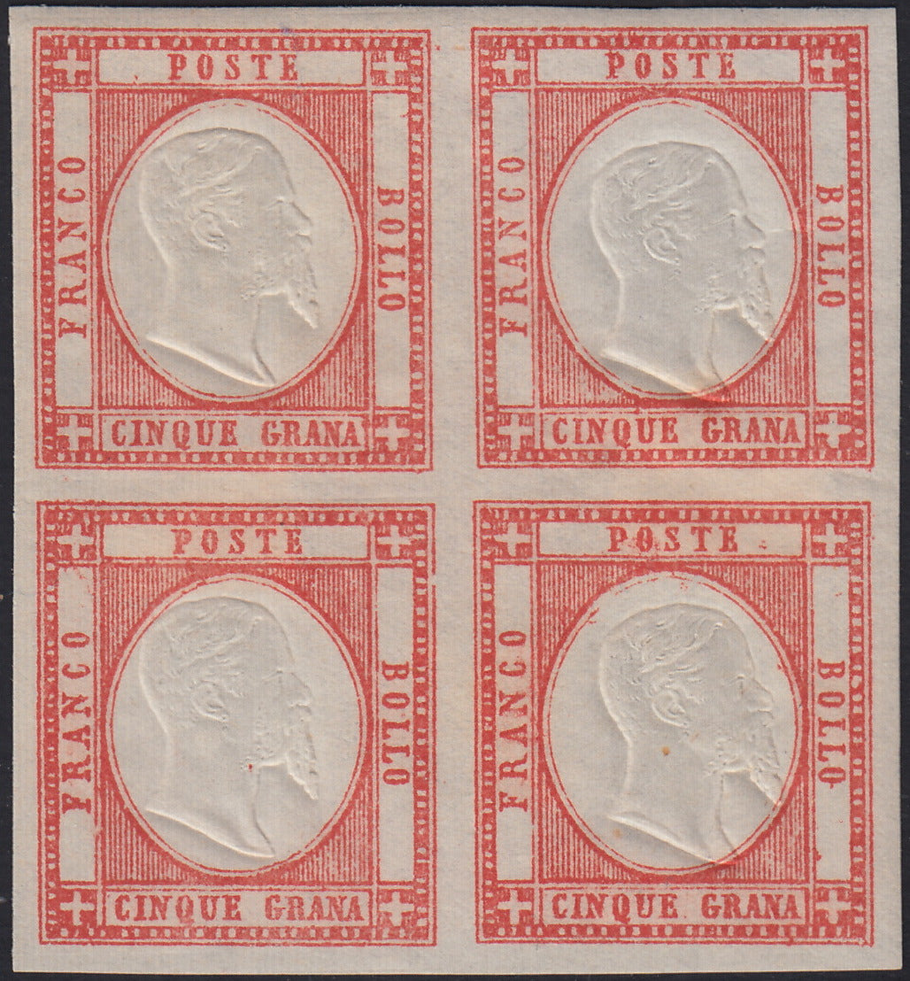 1859 - 1 brown olive grain II table paper of Naples new with original gum (4b) 