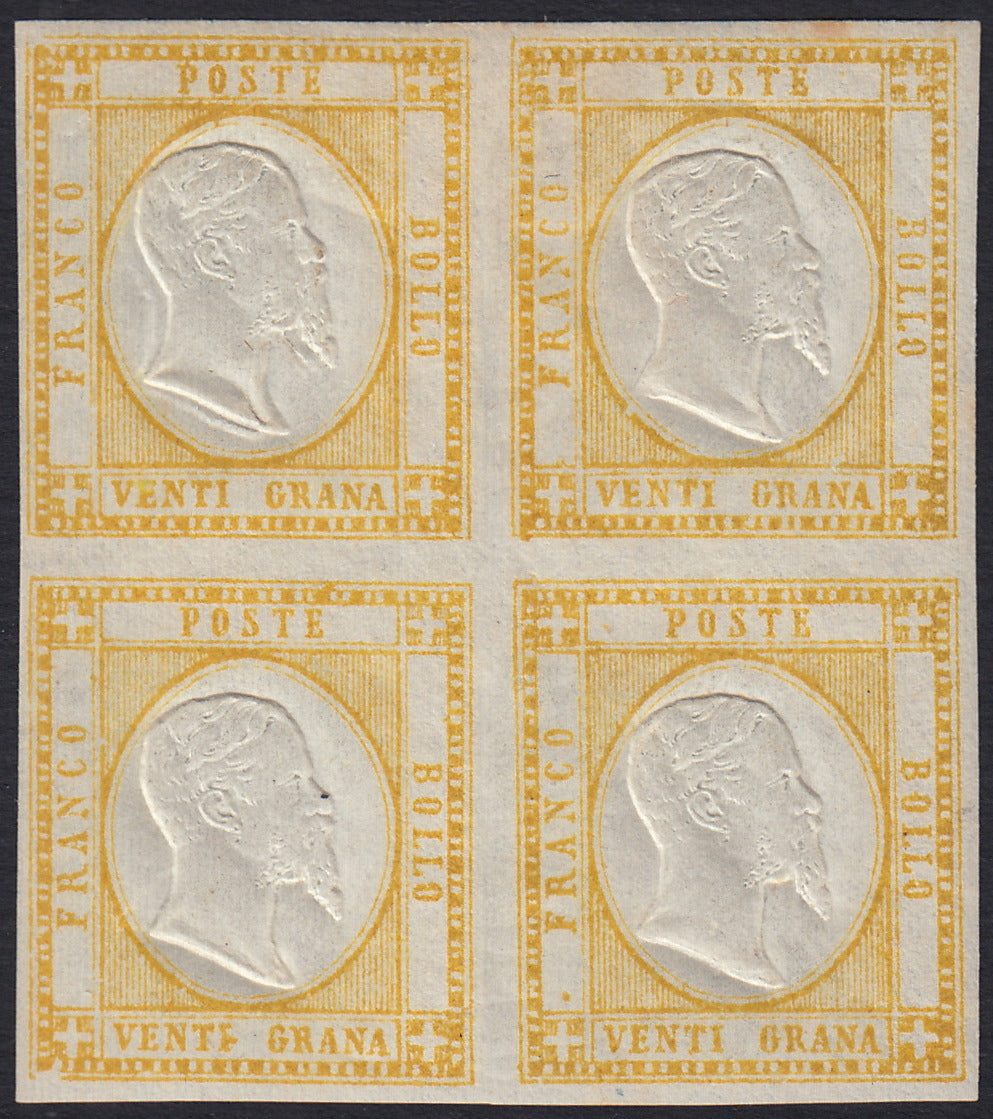 1859 - 1 brown olive grain II table paper of Naples new with original gum (4b) 