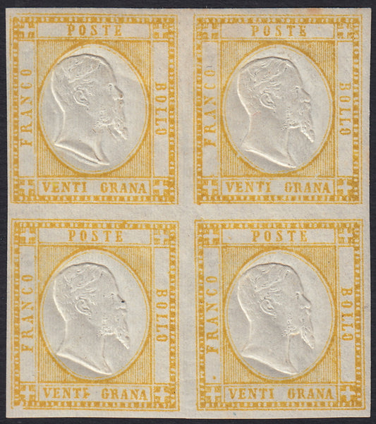 1859 - 1 brown olive grain II table paper of Naples new with original gum (4b) 