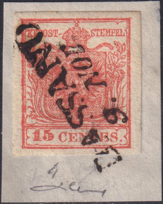 1859 - 1 brown olive grain II table paper of Naples new with original gum (4b) 